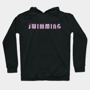 Pink swimming love Hoodie